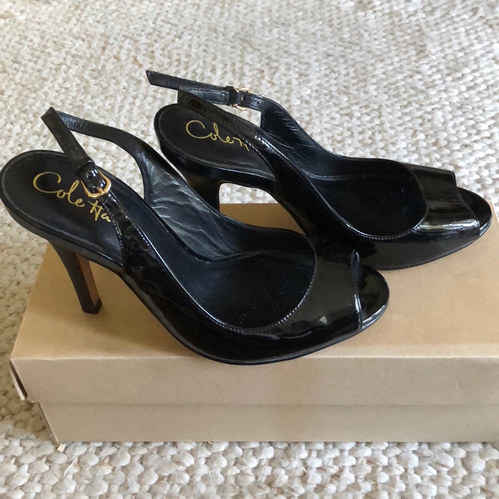 Cole Haan patent heels.